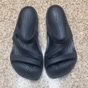 CROCS Kadee II Strappy Black Comfort Sandals